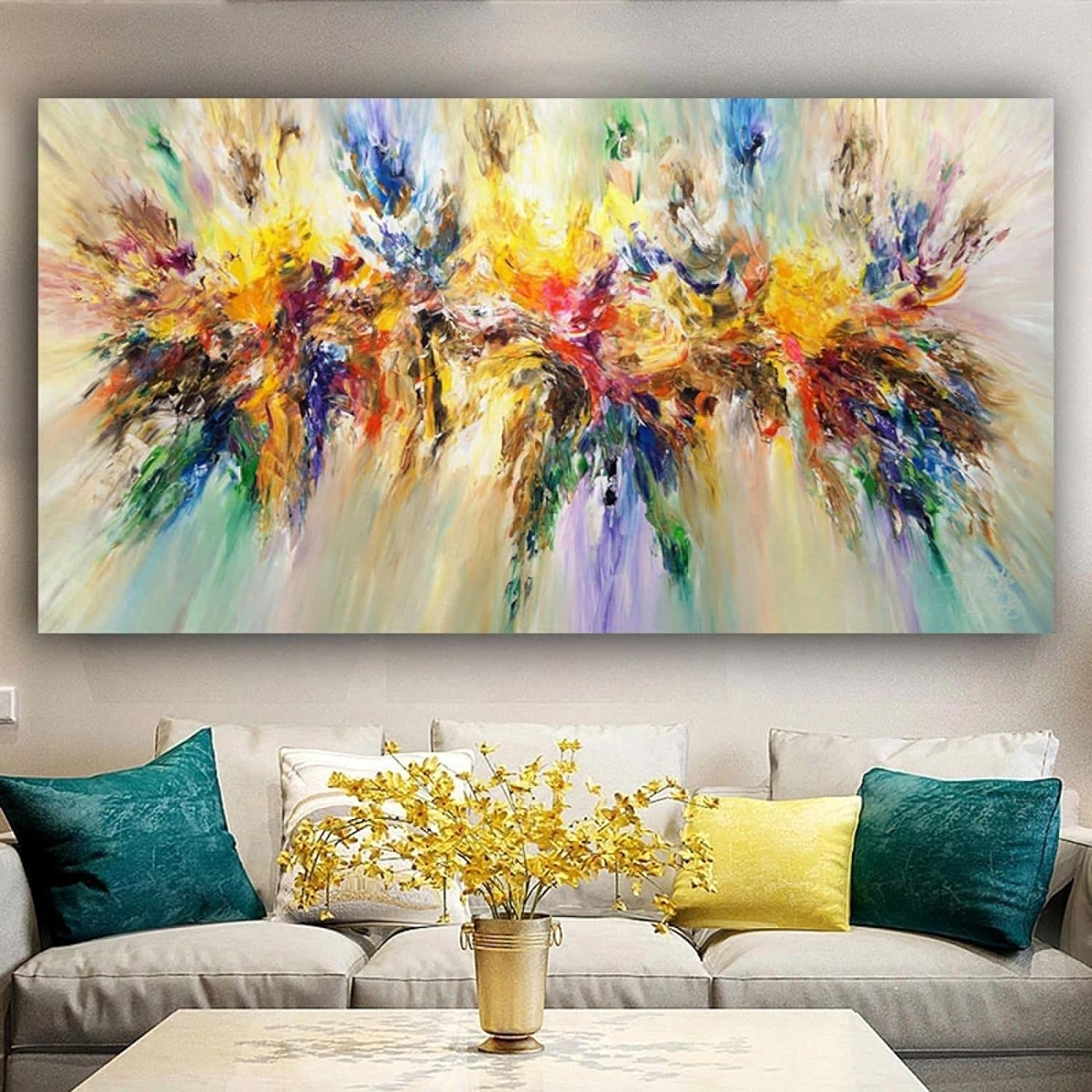 Energetic Abstract Expression: Colorful Splash