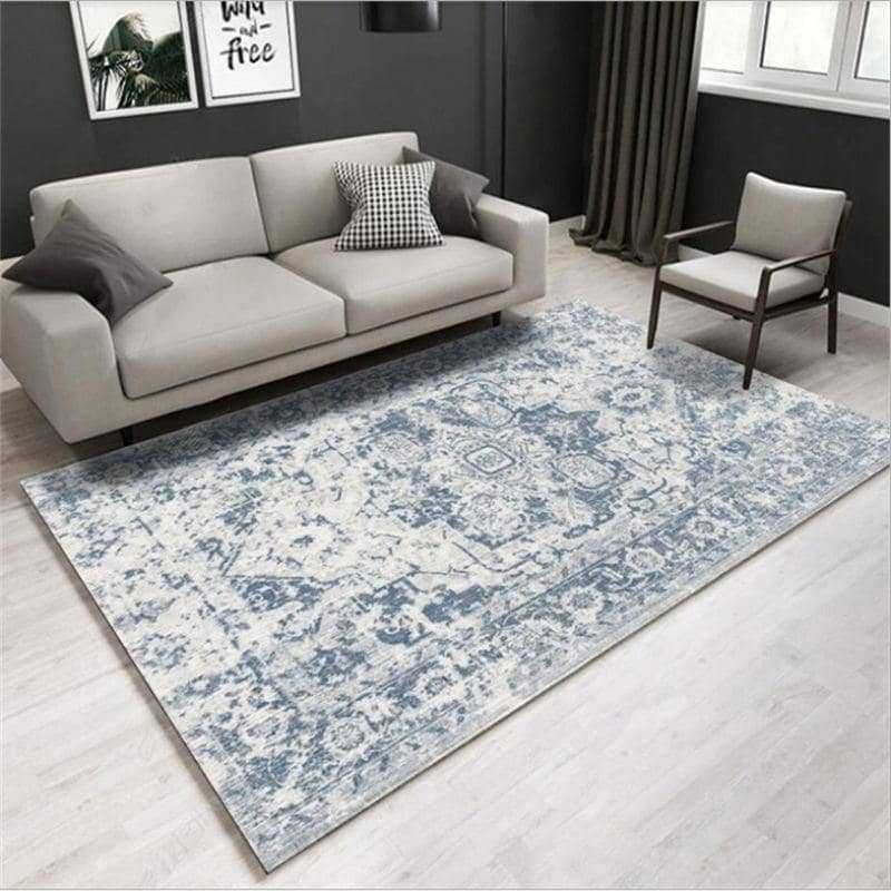 European Classical Abstract Area Rug - Sophisticated and Artistic Living Room Decor