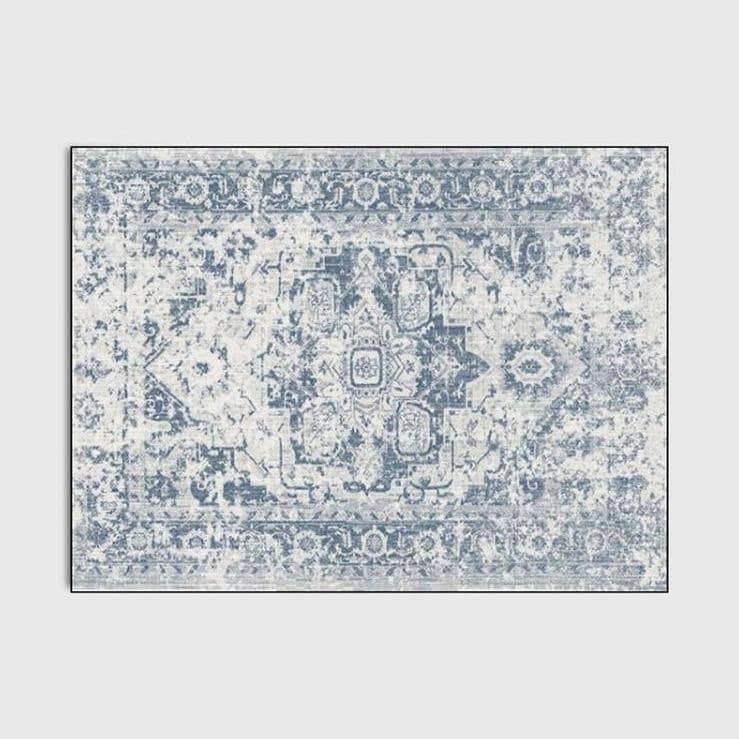European Classical Abstract Area Rug - Sophisticated and Artistic Living Room Decor