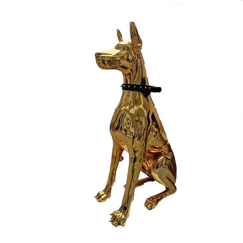 European Style Resin Dog Sculpture - Elegant and Decorative Ornaments