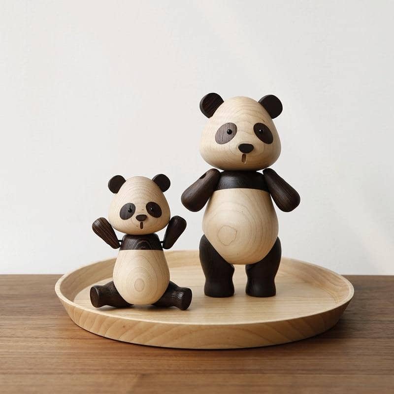 Exotic Wooden Panda Handicraft: Nordic Design