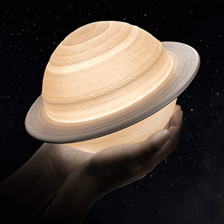 Explore the Galaxy with 3D Printed Saturn Lamp - LED Decor