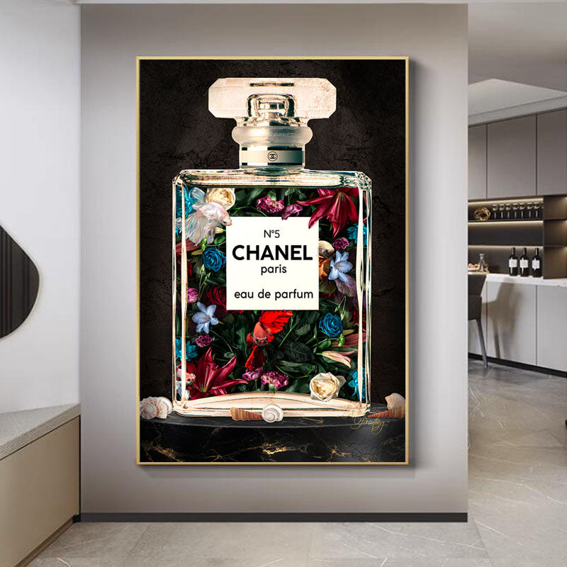 Exquisite Floral Harmony Chanel Paris No. 5 Flower Perfume 12 x 16 inch 30 x 40 cm