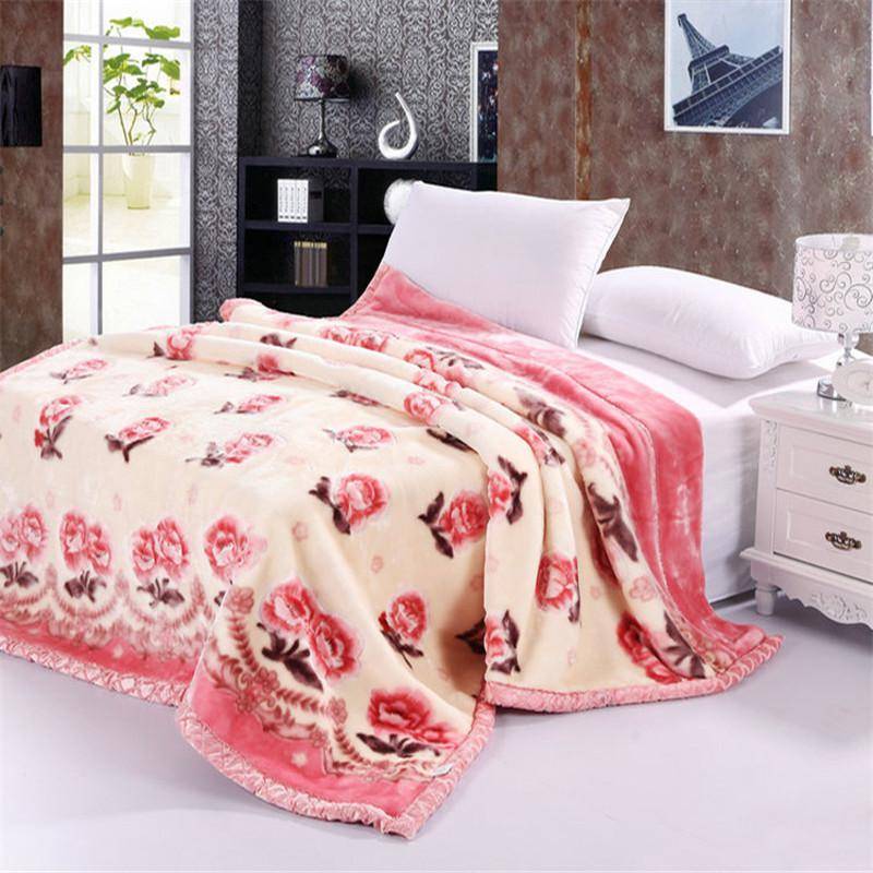 Faux Fur Fleece Throw Blanket Comforter - Ultra Soft & Cozy Bedding Accessory