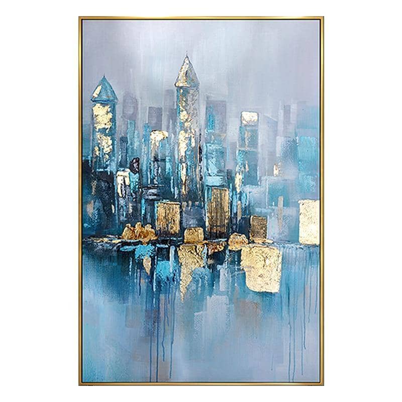 Foggy City: Immortal Cityscape That Lasts Centuries Hand Painting