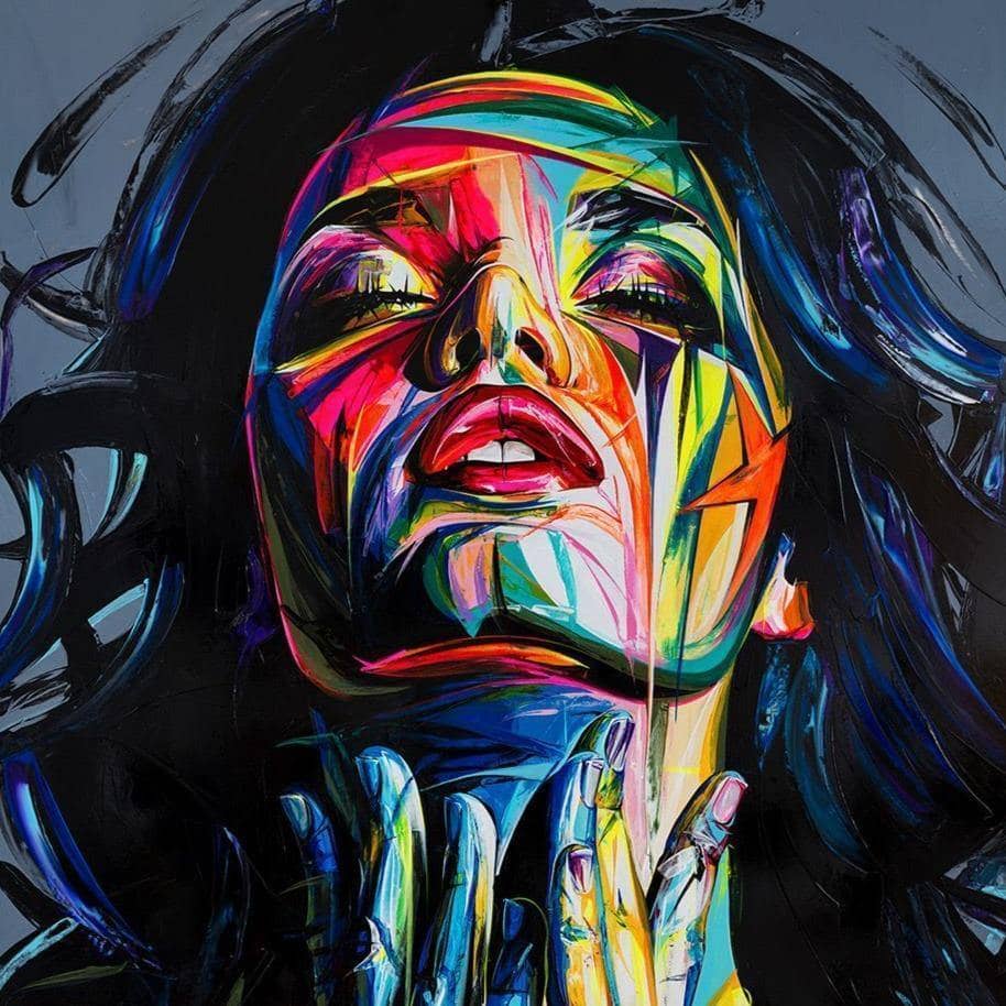 Francoise Nielly Style Wall Art - Expressive & Vibrant Hand-Painted Canvas Print