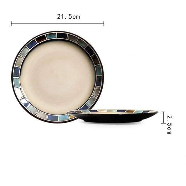 Geometric Plaid Display Plates: Modern Dining Collection