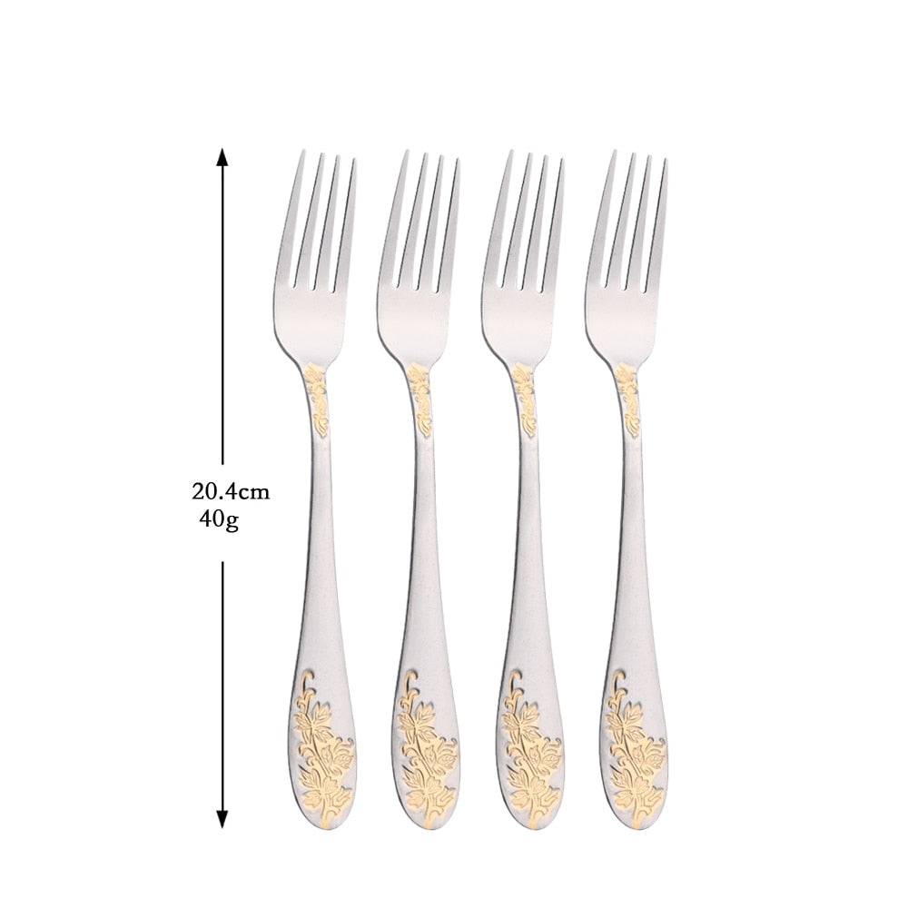 Gold Plated Cutlery Set - Elegant Sophistication