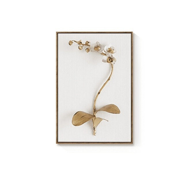 Golden Plant Leaf & Flower: Botanical and Artistic