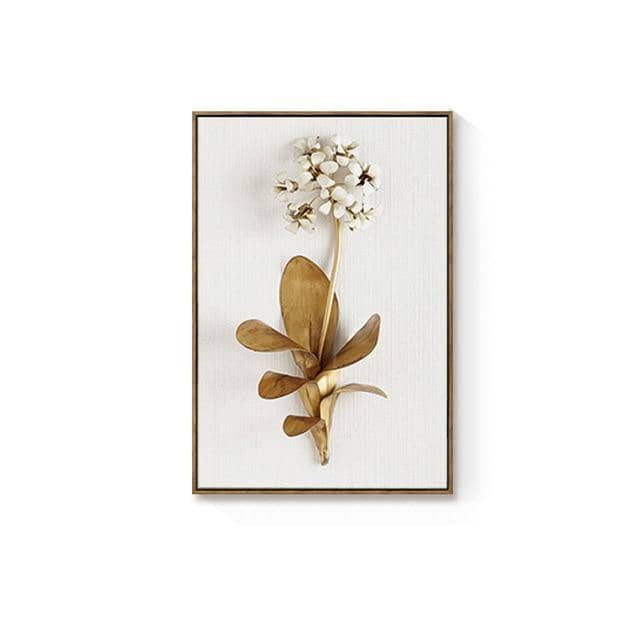 Golden Plant Leaf & Flower: Botanical and Artistic