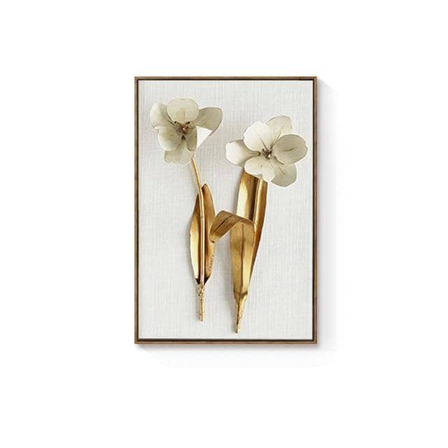 Golden Plant Leaf & Flower: Botanical and Artistic