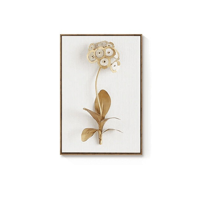 Golden Plant Leaf & Flower: Botanical and Artistic