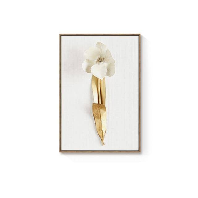 Golden Plant Leaf & Flower: Botanical and Artistic