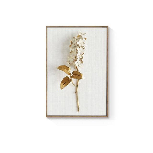 Golden Plant Leaf & Flower: Botanical and Artistic