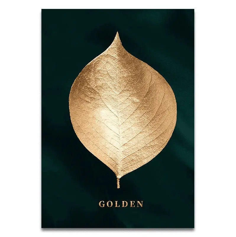 Golden Plant Leaves: Botanical and Stylish