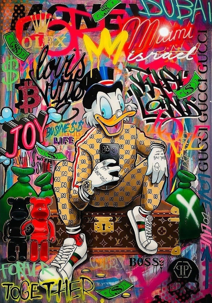 Golden Quack - Billionaire Donald Duck Graffiti Pop