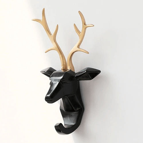 Hang Your Keys in Style with Animals Head Key Hook Wall Hanger Rack Holder - Unique and Practical
