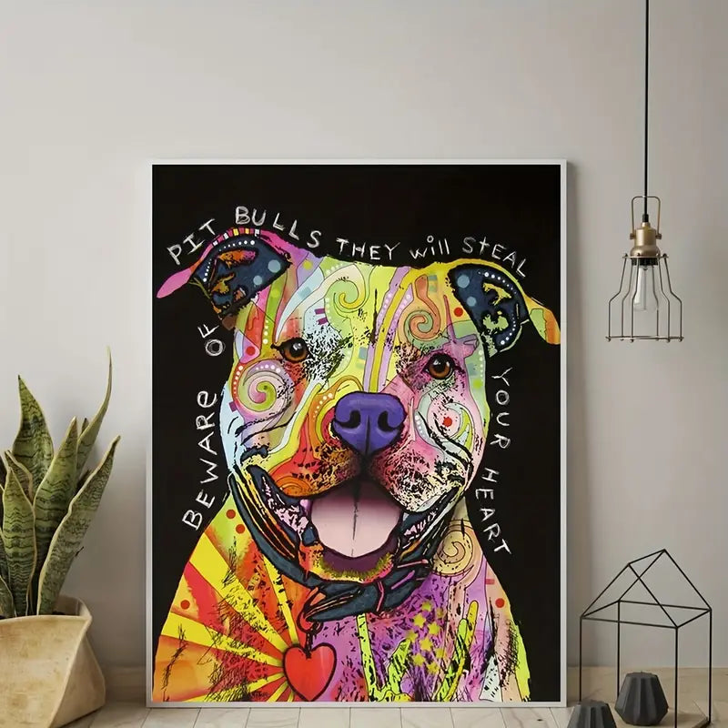 Heart-Stealing Pit Bulls: Graffiti Smiling Dog