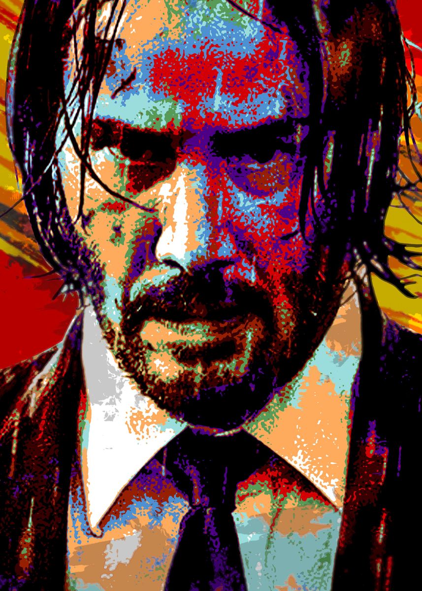 Iconic Film Star: Keanu Reeves as John Wick Portrait
