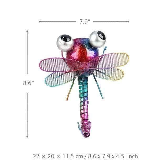 Iron Dragonfly Wall Decoration - Cartoon-Inspired & Playful
