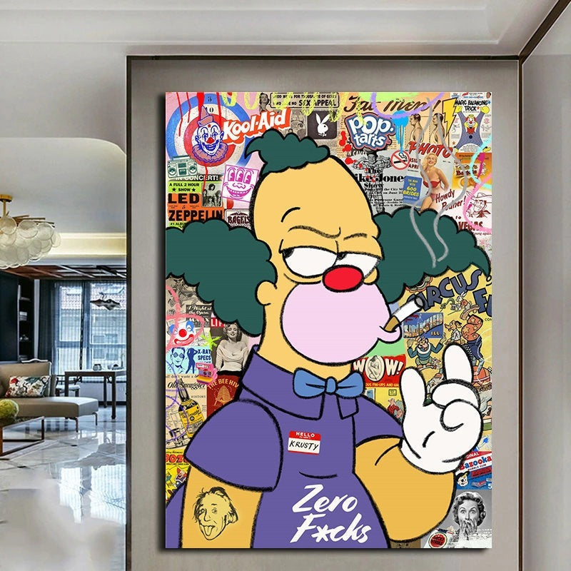 Krusty's Fxcks: Creative Simpson Pop Art