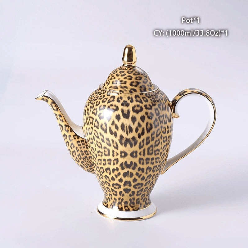 Leopard Bone China Set - Afternoon Coffee Tea Cup