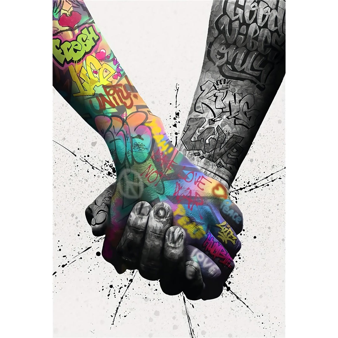 Let's Go Hand in Hand Graffiti - Playful and Inspirational