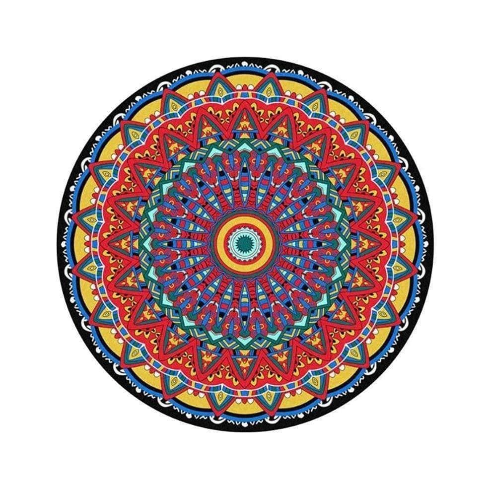 Mandala Flower Round Area Rug - Elegant Touch for Your Space