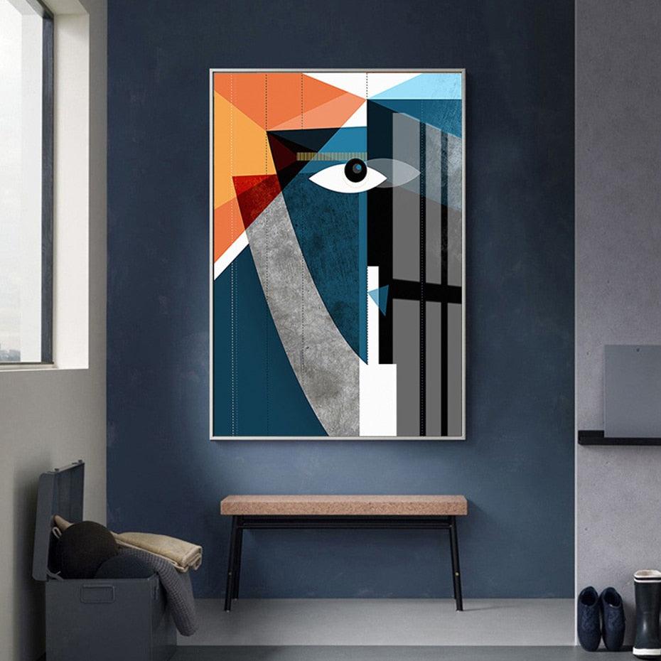 Modern Abstract Geometric Face: A Bold Statement