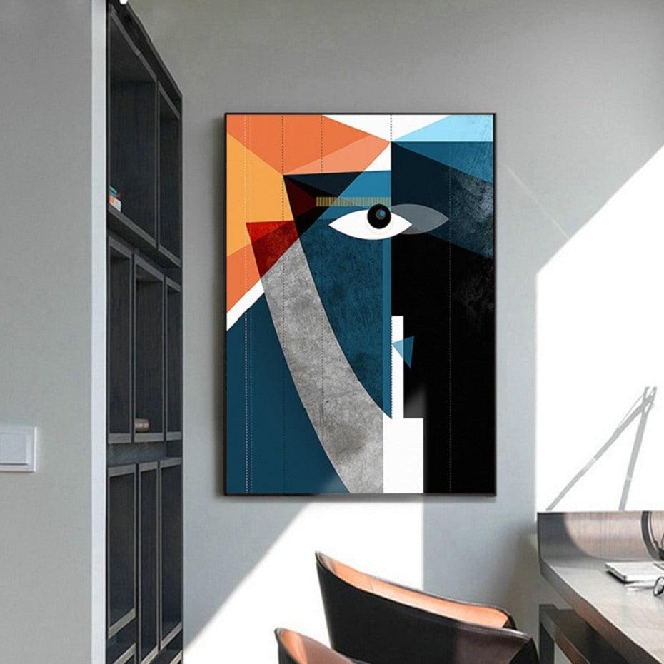 Modern Abstract Geometric Face: A Bold Statement