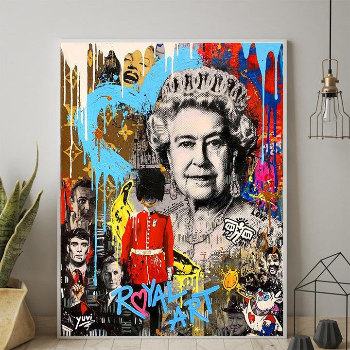 Monarch Mashup: Queen Elizabeth with Famous Graffiti