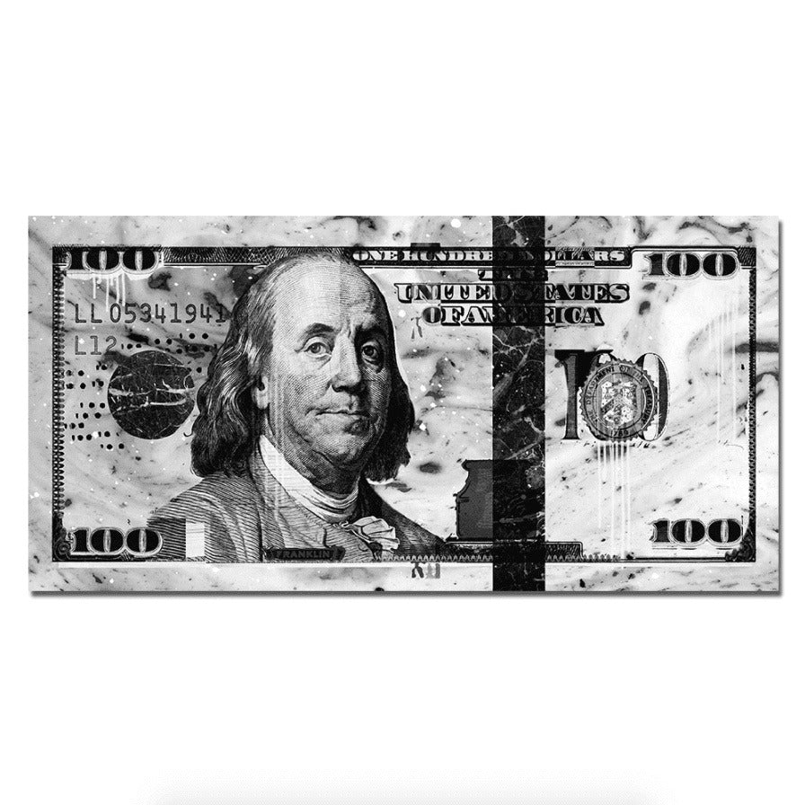 Money Hundred Dollars Canvas Print: A Bold Statement for Your Walls