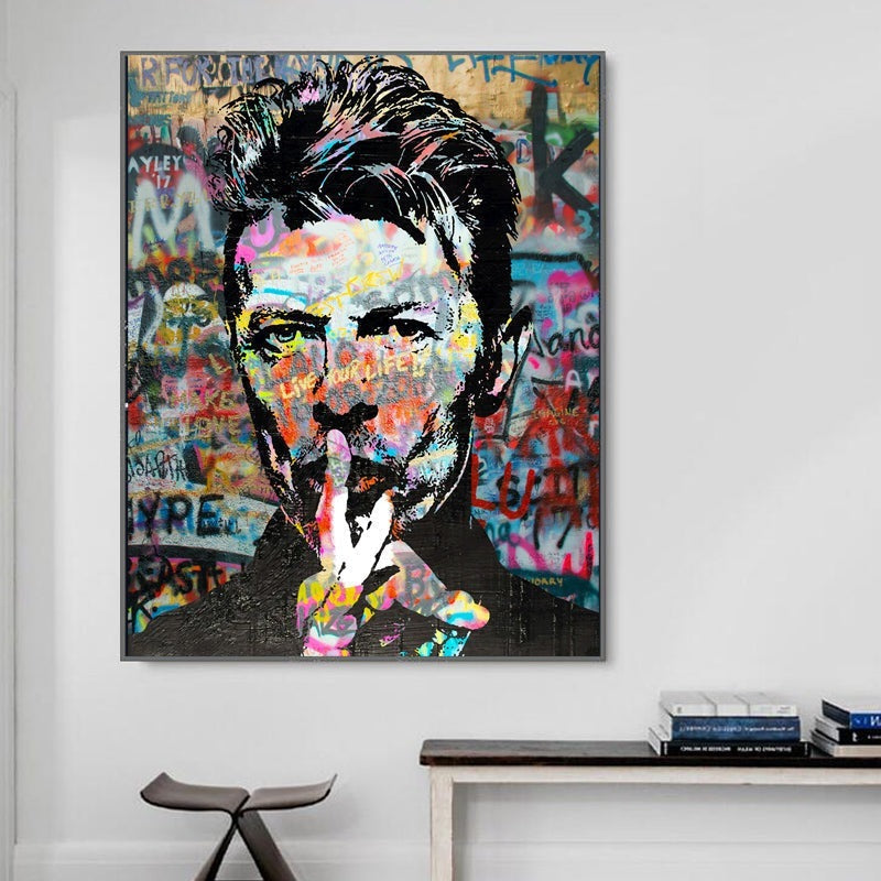 Musical Revolution: David Bowie Graffiti Portrait by Stephen Chambers