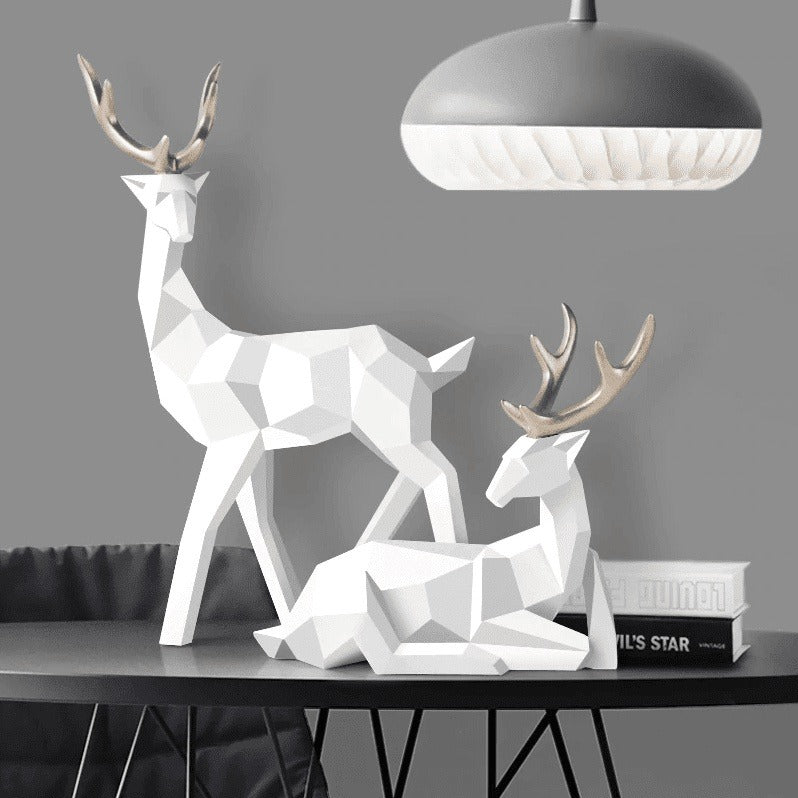 Nordic Deer Sculpture - Modern Home Decor
