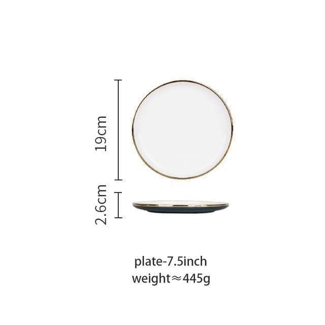 Nordic Glaze Ceramic Display Plate Set - Stylish Dining Room Decor