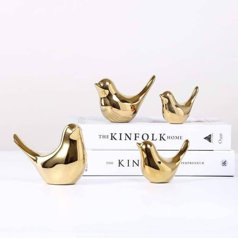 Nordic Golden Bird Family - Personalized Home Accents