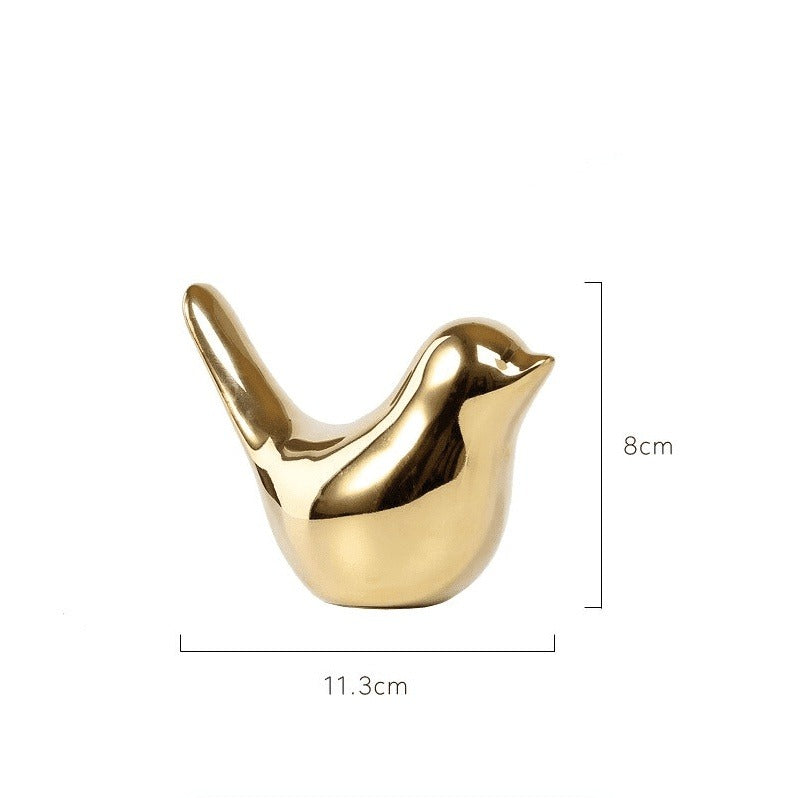 Nordic Golden Bird Family - Personalized Home Accents