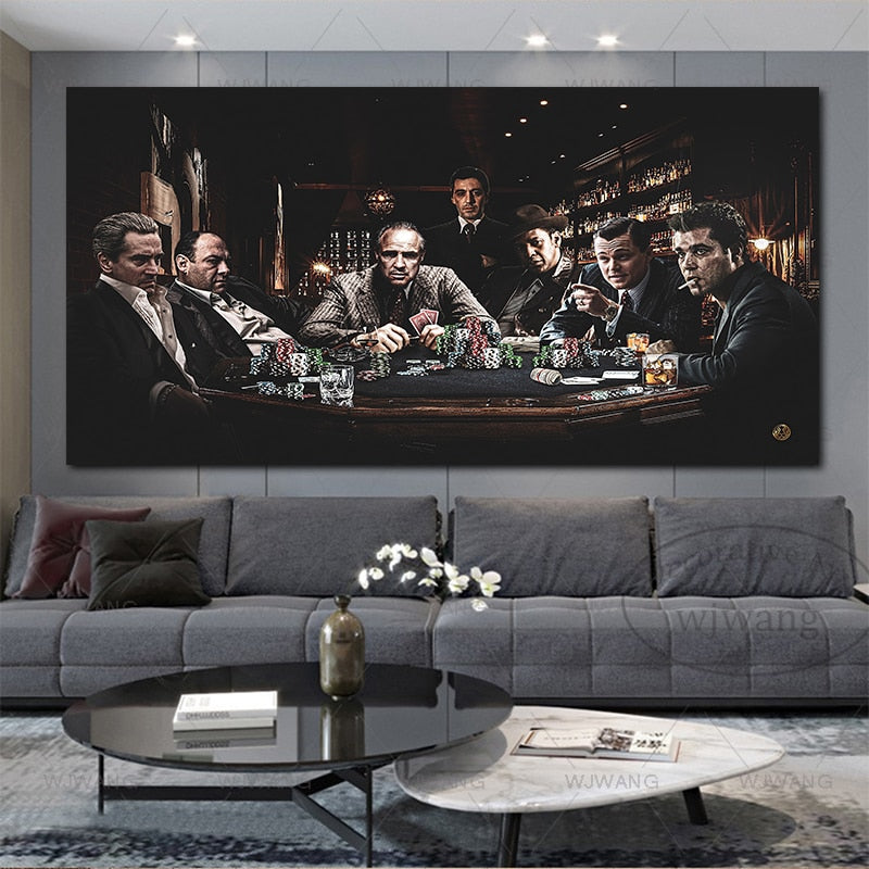 Nostalgic Get-Together: Godfather Character Pop Classic Wall Poster