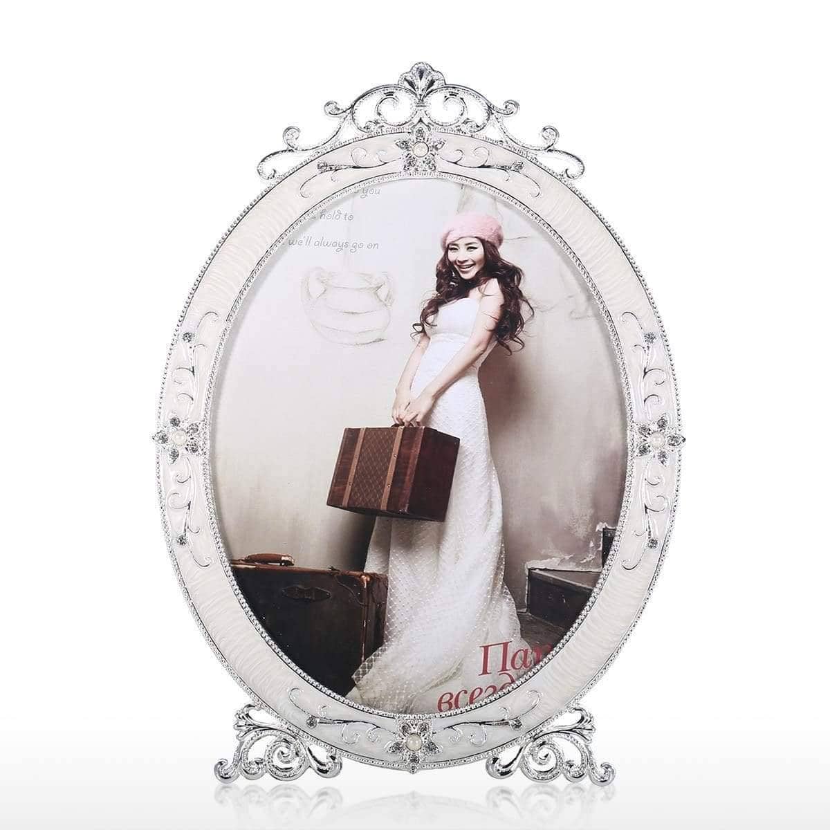 Oval Wedding Photo Frame - Personalized Home Decor