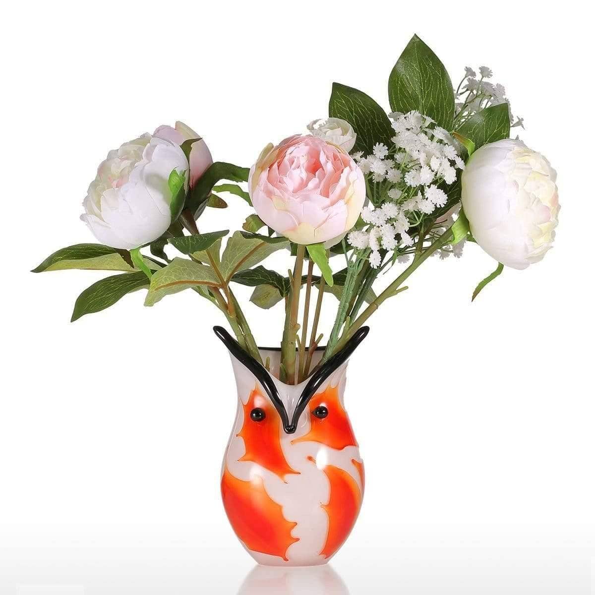 Owl Glass Vase Ornament - Stylish Decor