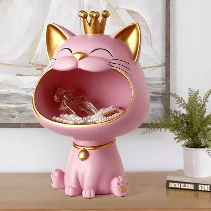 Personalized Lucky Cat Coin Storage Statue - Stylish Home Decor