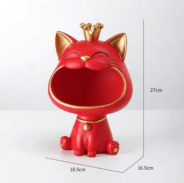 Personalized Lucky Cat Coin Storage Statue - Stylish Home Decor