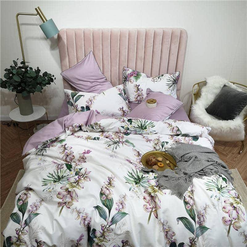 Personalized Luxury Egyptian Cotton King Size Duvet Cover Bed Sheet 4/6pcs Bedding Set