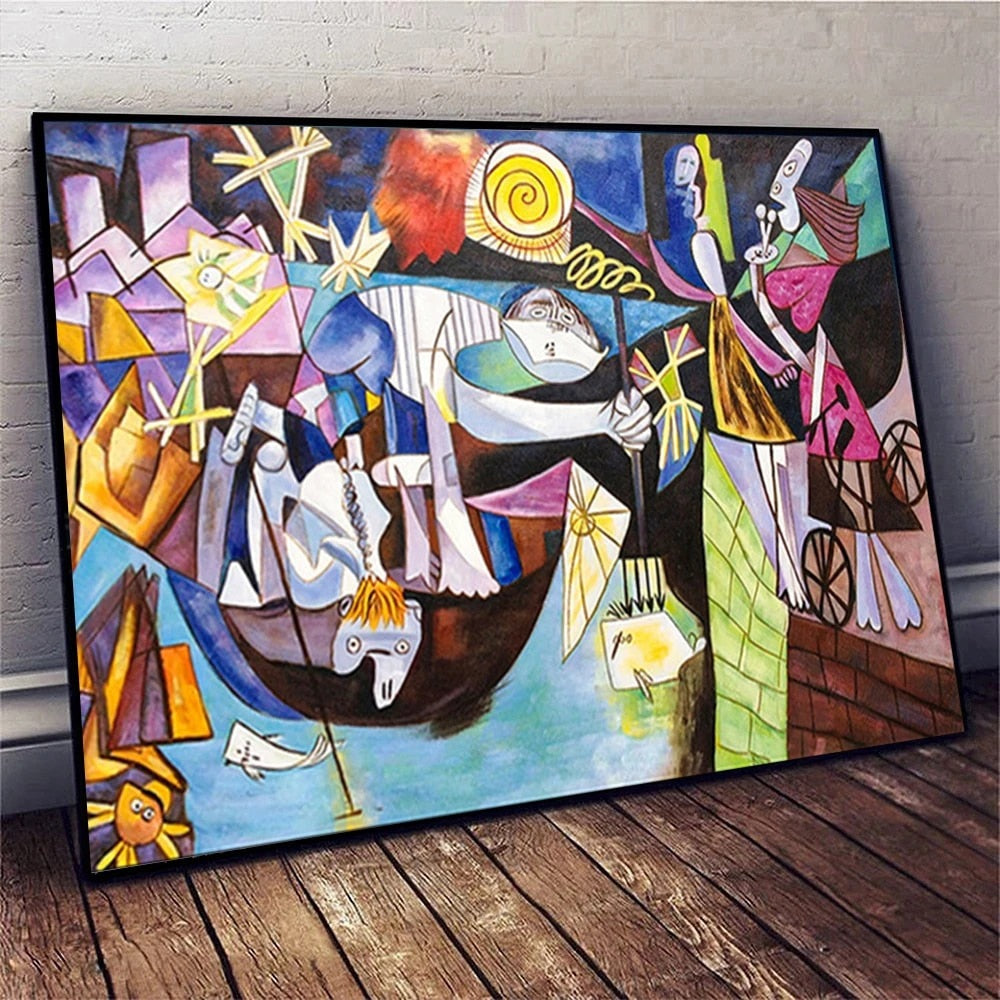 Picasso Inspired: Abstract Night Fishing