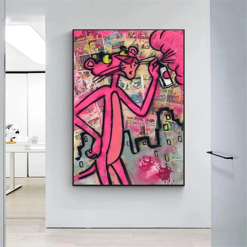 Pink Panther's Graffiti Fantasy: Artistic Spray