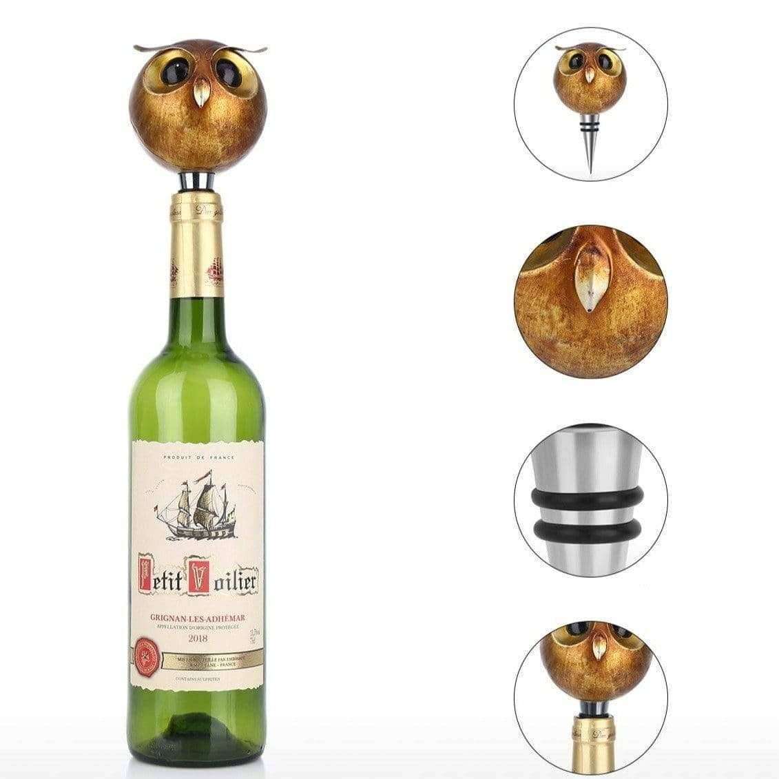 Playful Wine Bottle Cork Stopper -Whimsical Wine Accessory