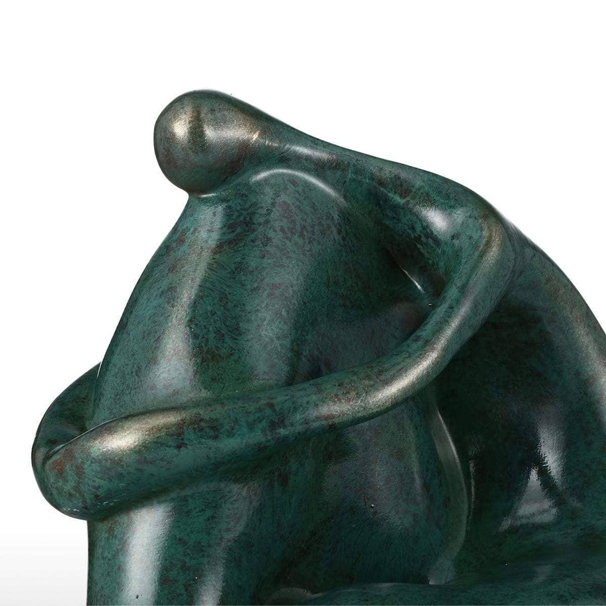 Plump Woman Thinking Figurine - Stylish Modern Decor