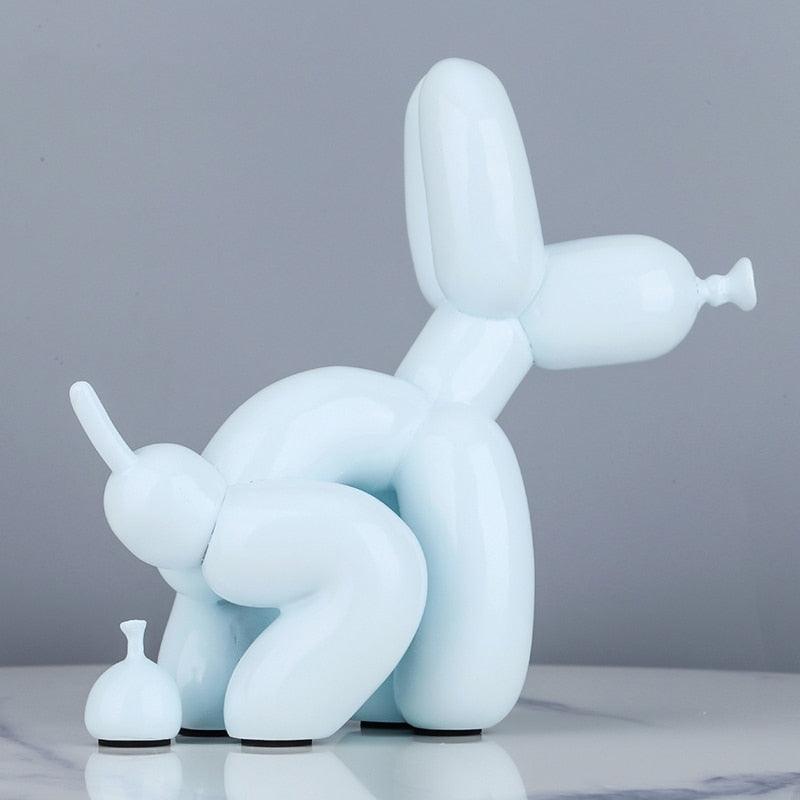 Poop Balloon Dog Statue - Playful Whimsical Decor