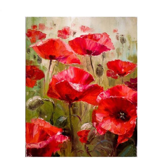 Poppy Flower DIY Canvas Painting Ideas - Personalized Artistic Decor