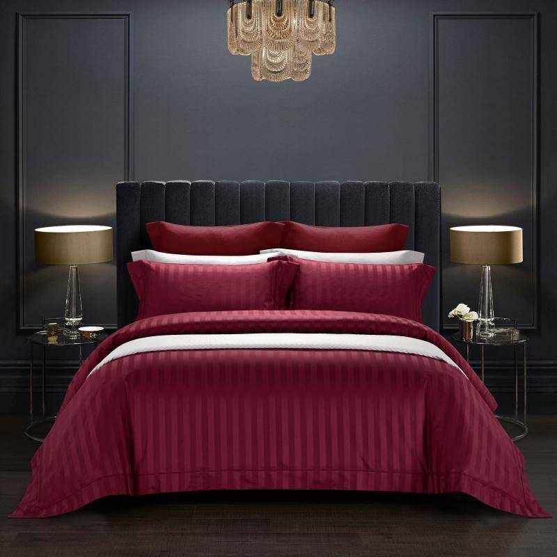 Premium High End 1200TC Egyptian Cotton Stripe Bedding Set - Elegant and Stylish